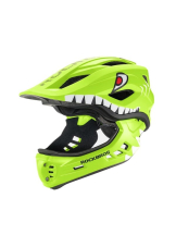 Rockbros TT-32003 Shark Childrens Bike Helmet with Detachable Jaw Size S 48-52 - Green