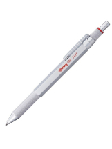 Rotring rOtring 6 3-in-1-Schreibgert mit Kugelschreiber und Druckbleistift  Kugelschreiber mit 2 feinen Spitzen schwarze und rote Tinte  1 Druckbleistift mit Spitze 5-mm-Mine  Silber