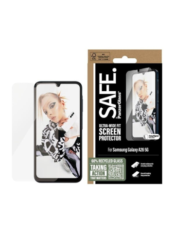 SAFE by PanzerGlass Screen Protector Samsung Galaxy A26 5G  Ultra-Wide Fit w Aligner