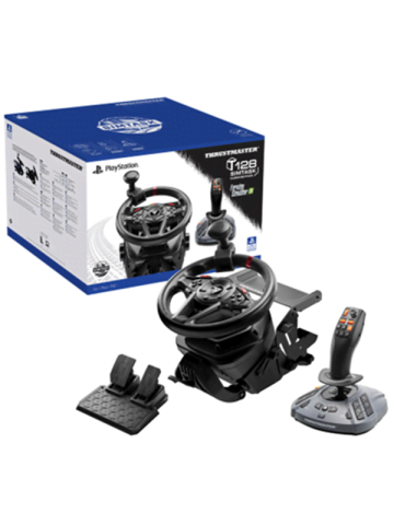 Thrustmaster T128-P - SimTask Farming Pack - PS5 - Wired Lenkrad & Pedale Set - Sony PlayStation 4