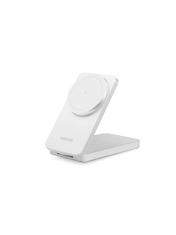 UGREEN 2-In-1 Magnetic Wireless Charger White