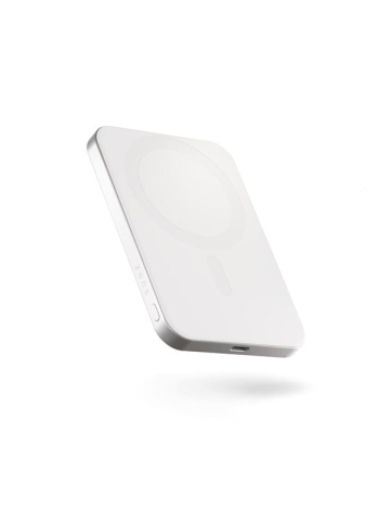 ZENS Slim Qi2 Aluminium Powerbank 5000 mAh - White - 5000 mAh